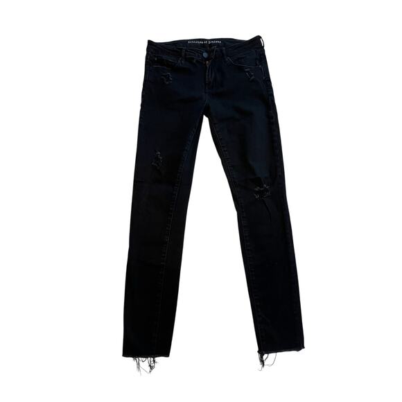Articles of Society Women's Black Raw Hem Skinny Ankle Jeans Size 29 - Picture 1 of 7